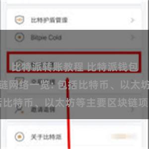 比特派转账教程 比特派钱包支持的区块链网络一览: 包括比特币、以太坊等主要区块链项目