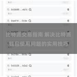 比特派交易指南 解决比特派钱包使用问题的实用技巧