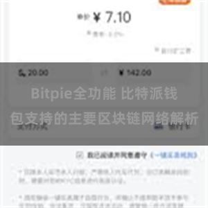 Bitpie全功能 比特派钱包支持的主要区块链网络解析