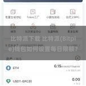 比特派下载 比特派(Bitpie)钱包如何设置每日限额？