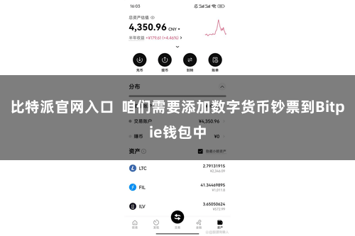 比特派官网入口  咱们需要添加数字货币钞票到Bitpie钱包中