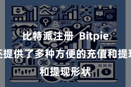 比特派注册  Bitpie钱包还提供了多种方便的充值和提现形状